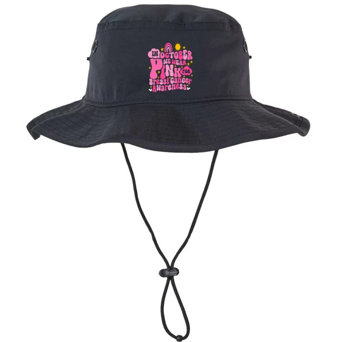 In October We Wear Pink For Breast Cancer Awareness Legacy Cool Fit Booney Bucket Hat