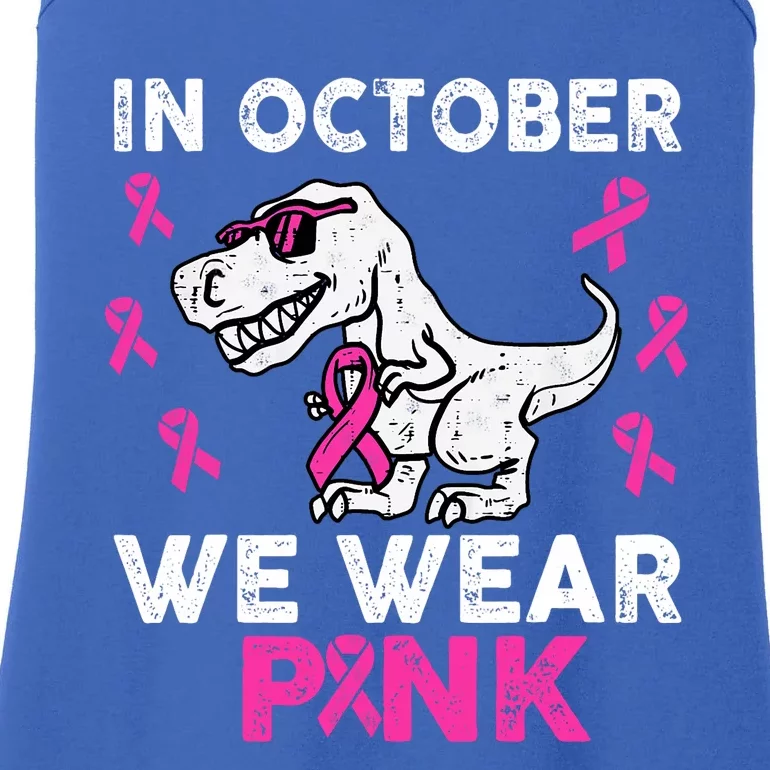 In October We Wear Breast Cancer Awareness Ladies Essential Tank