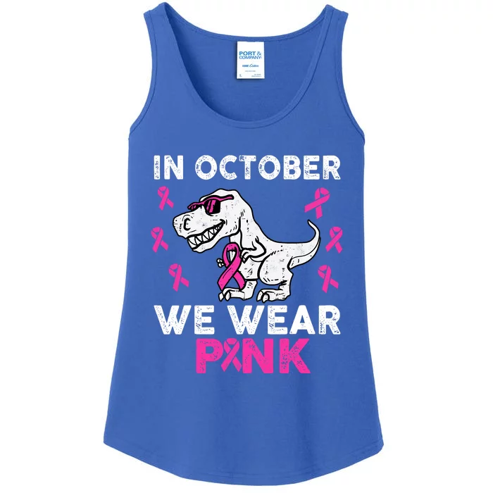 In October We Wear Breast Cancer Awareness Ladies Essential Tank