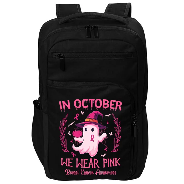 In October We Wear Breast Cancer Awareness Impact Tech Backpack