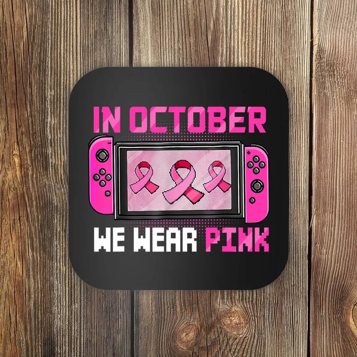 In October We Wear Breast Cancer Gaming Coaster