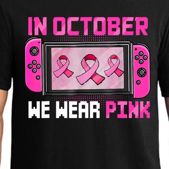 In October We Wear Breast Cancer Gaming Pajama Set