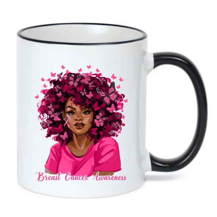 In October We Wear Pink Ribbon Breast Cancer Warrior Great Gift Black Color Changing Mug