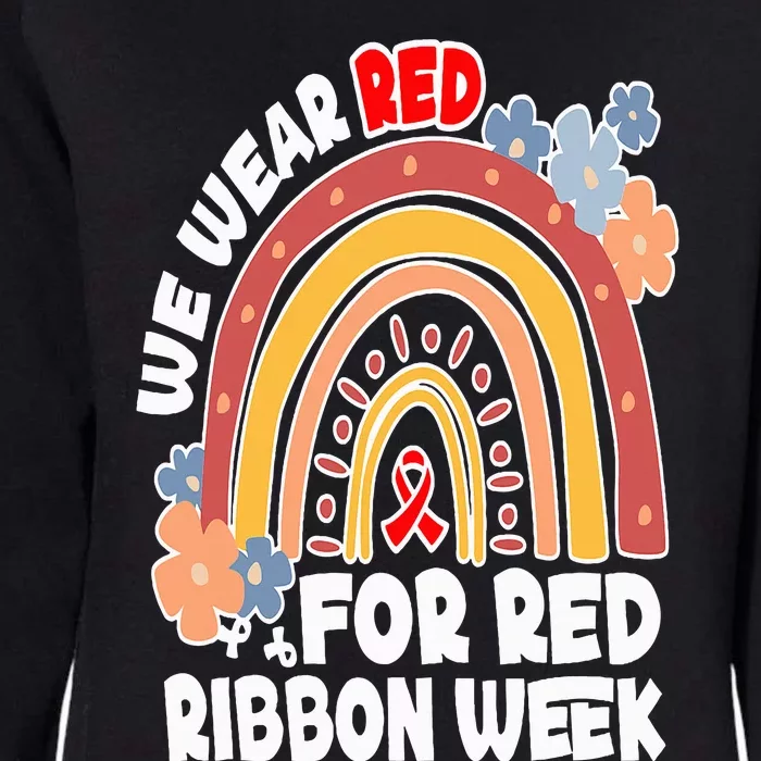 In October We Wear Red Week Ribbon Awareness Rainbow Womens California Wash Sweatshirt