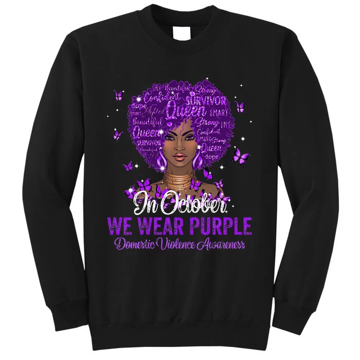 In October We Wear Purple Domestic Violence Sweatshirt