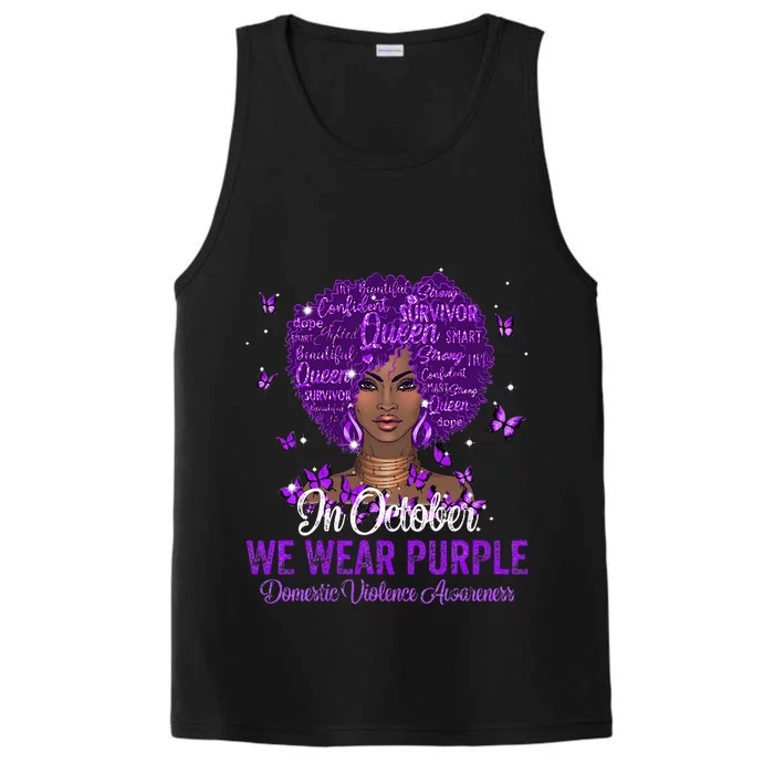 In October We Wear Purple Domestic Violence Performance Tank