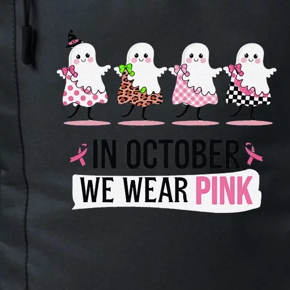 In October We Wear Pin.K Ghost Witch Breast Cancer Awareness Daily Commute Backpack