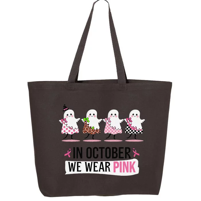 In October We Wear Pin.K Ghost Witch Breast Cancer Awareness 25L Jumbo Tote