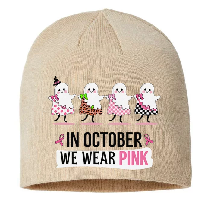 In October We Wear Pin.K Ghost Witch Breast Cancer Awareness 8 1/2in Sustainable Knit Beanie