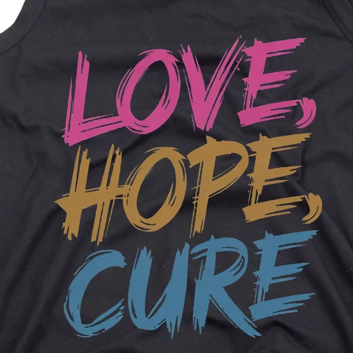 In October We Wear Love Hope Cure Breast Cancer Tank Top