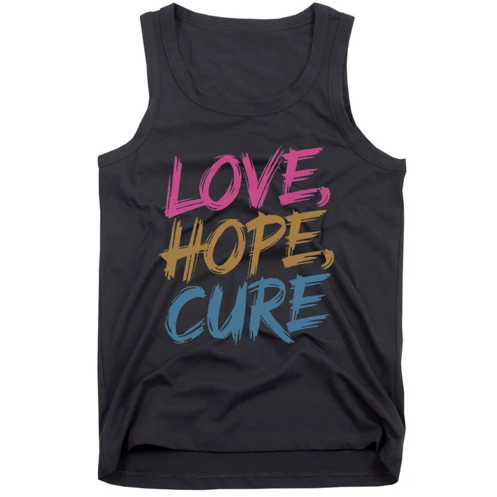 In October We Wear Love Hope Cure Breast Cancer Tank Top