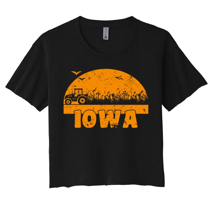 Iowa Farmers Tractor Women's Crop Top Tee