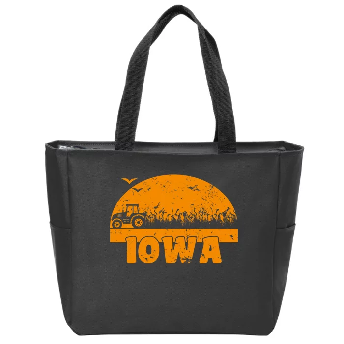 Iowa Farmers Tractor Zip Tote Bag