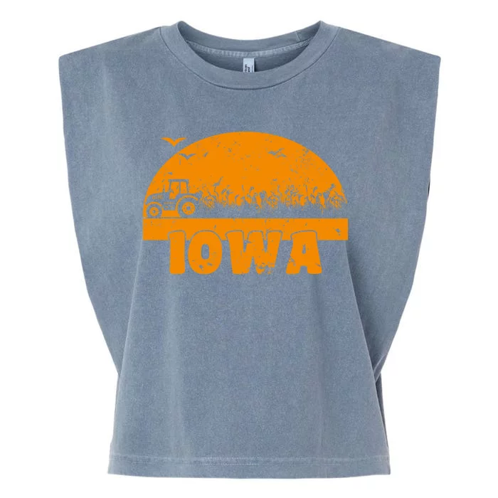 Iowa Farmers Tractor Garment-Dyed Women's Muscle Tee