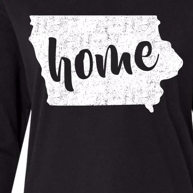 Iowa Home State Womens Cotton Relaxed Long Sleeve T-Shirt