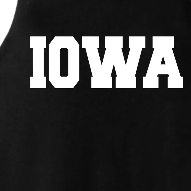 IOWA Team College University Logo Ladies Tri-Blend Wicking Tank