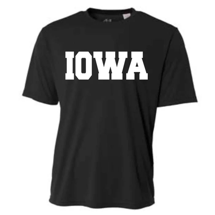 IOWA Team College University Logo Cooling Performance Crew T-Shirt