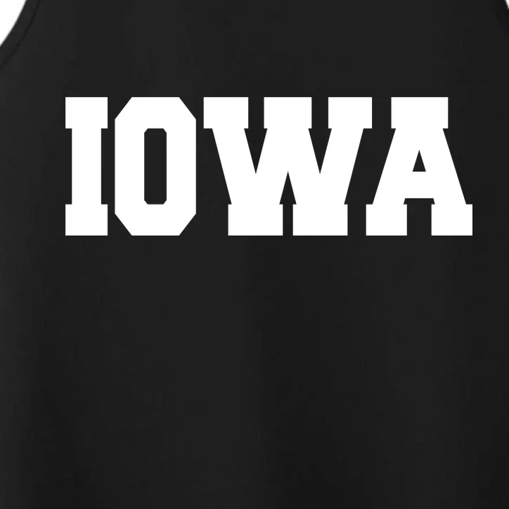 IOWA Team College University Logo Performance Tank