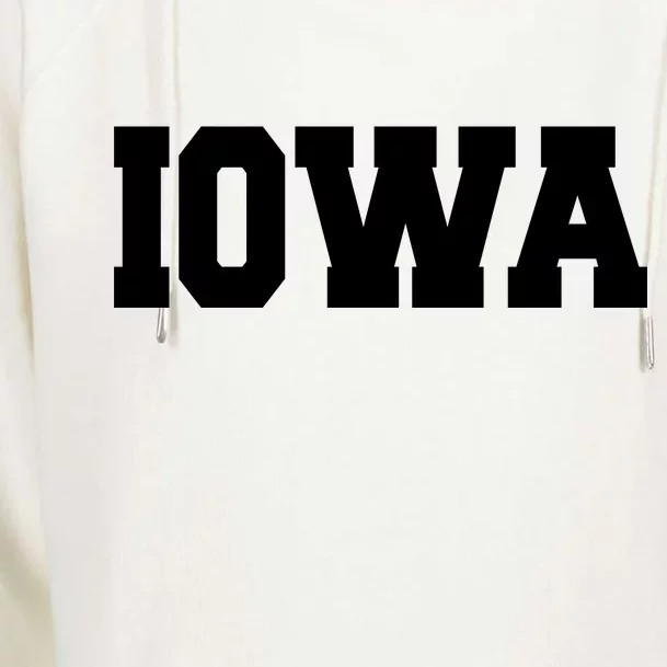 IOWA Team College University Logo Womens Funnel Neck Pullover Hood