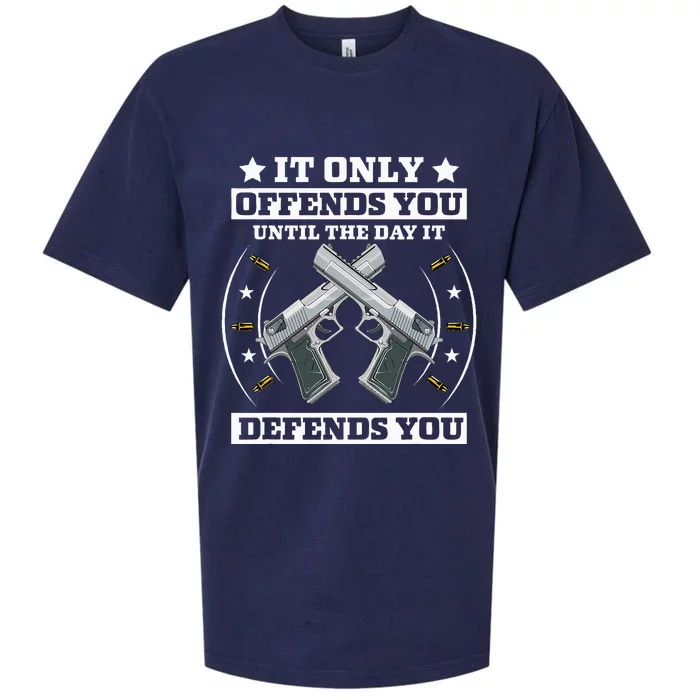 It Offends You Until It Defends You Pro 2nd Amendment Sueded Cloud Jersey T-Shirt