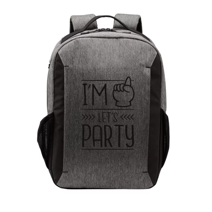 I'm One Years Old Let's Party Birthday Vector Backpack