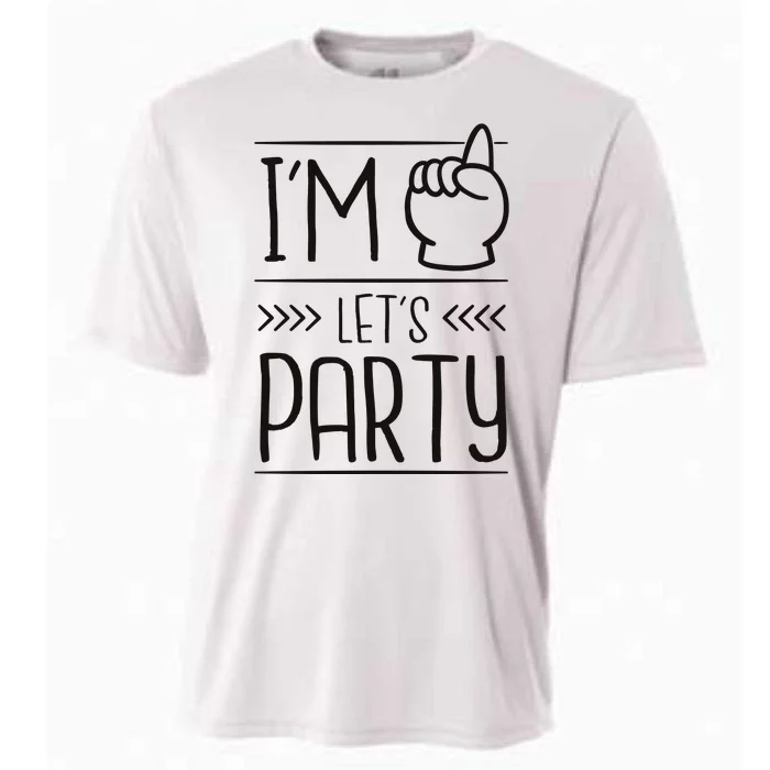 I'm One Years Old Let's Party Birthday Cooling Performance Crew T-Shirt