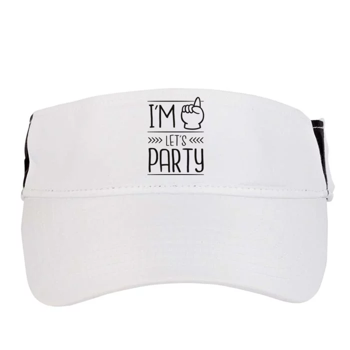 I'm One Years Old Let's Party Birthday Adult Drive Performance Visor