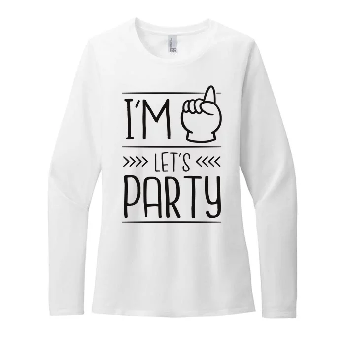 I'm One Years Old Let's Party Birthday Womens CVC Long Sleeve Shirt