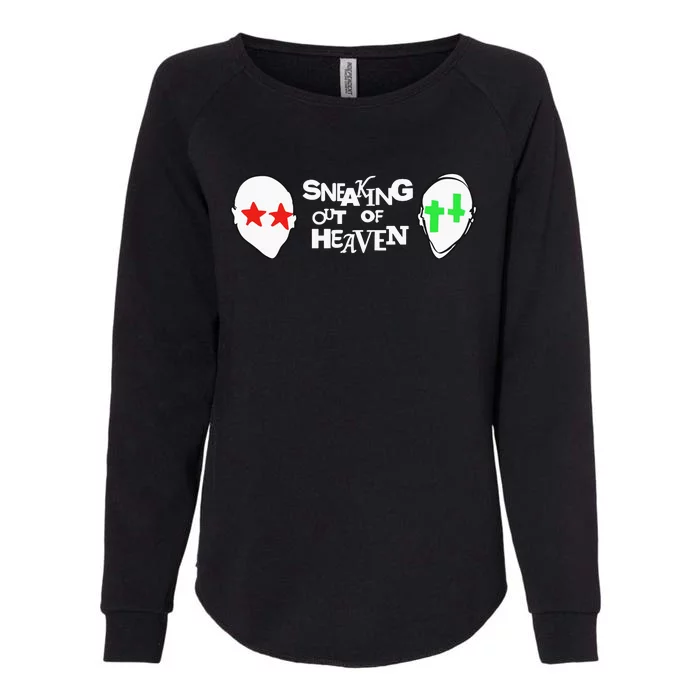 Intellectual Property 2 2 Heads Sneaking Out Of Heaven Womens California Wash Sweatshirt