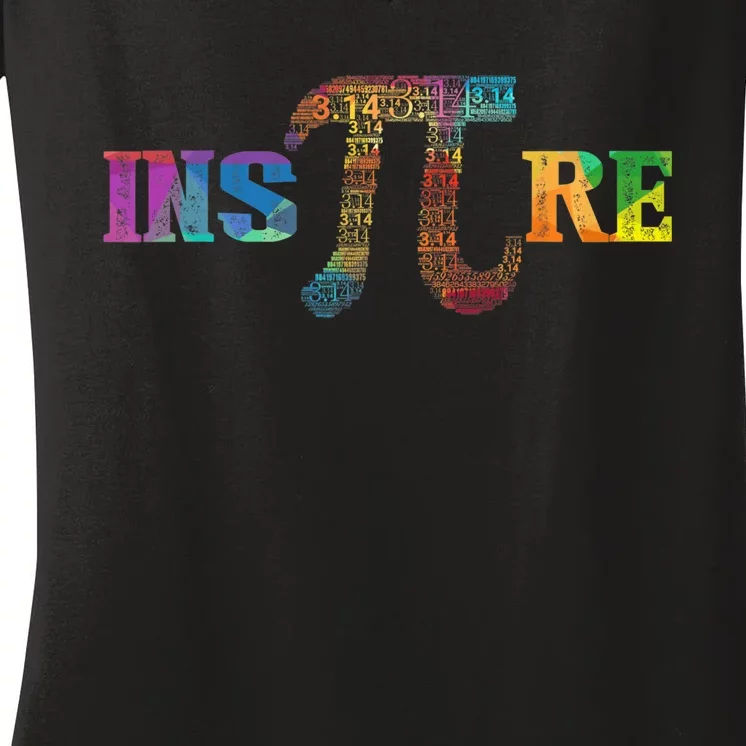 Inspire Pi  3.14 Math Teacher Pi National Day Shirt Women's V-Neck T-Shirt