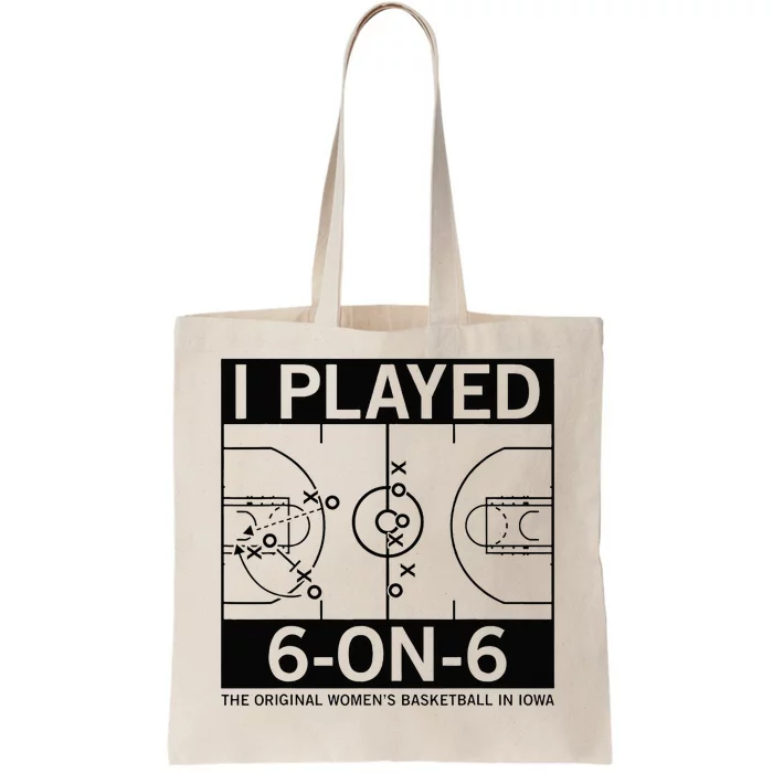 I Played 6 On 6 The Original Basketball In Iowa Tote Bag