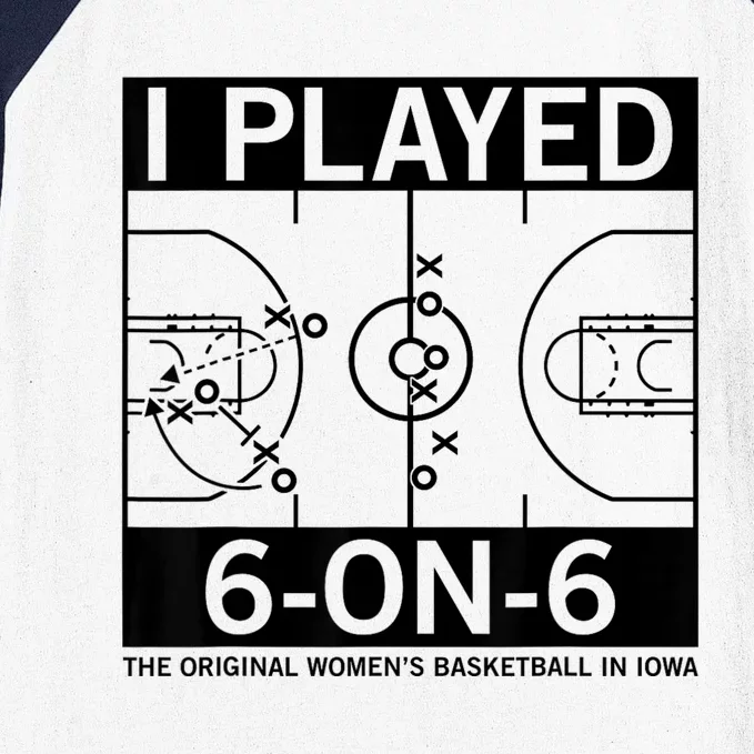 I Played 6 On 6 The Original Basketball In Iowa Baseball Sleeve Shirt