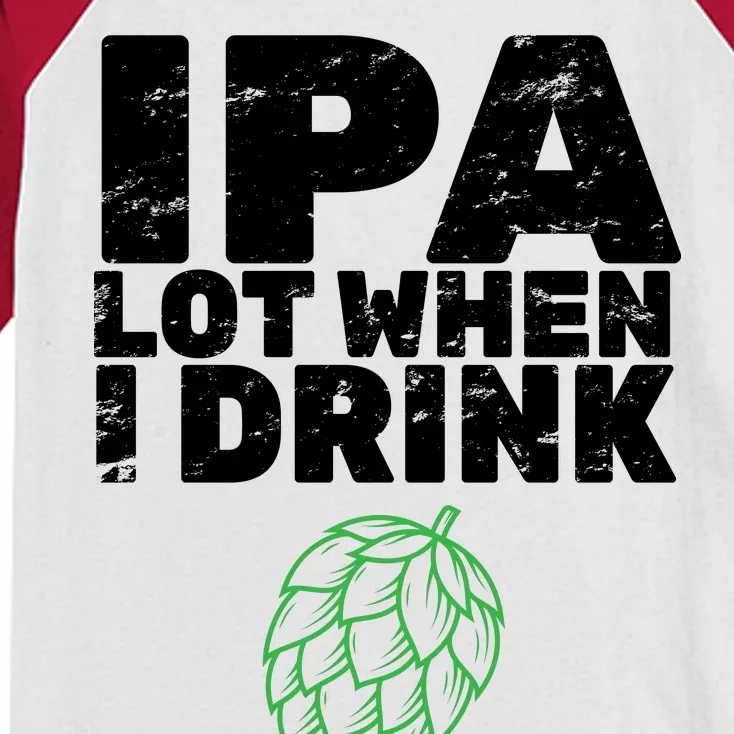 IPA Lot When I Drink Kids Colorblock Raglan Jersey