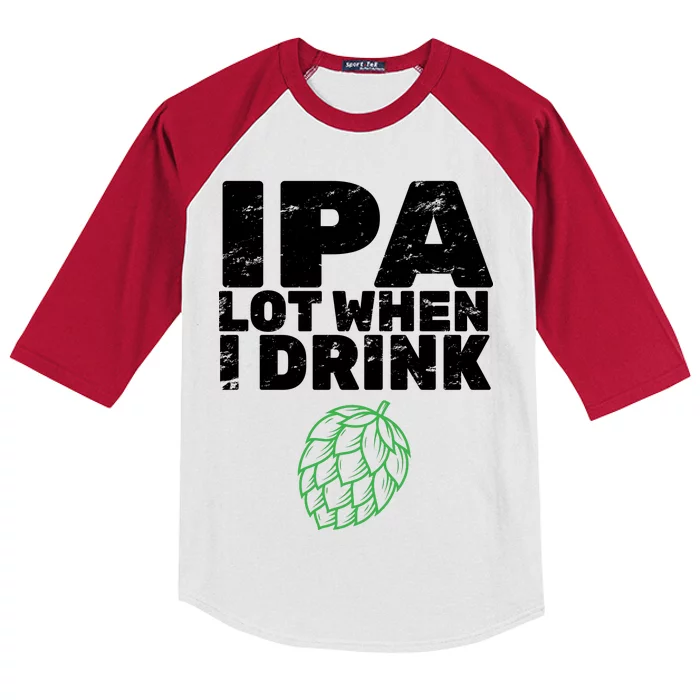 IPA Lot When I Drink Kids Colorblock Raglan Jersey