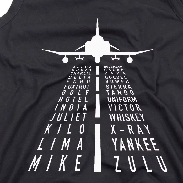 International Phonetic Alphabet With F4 Phantom Ii Tank Top