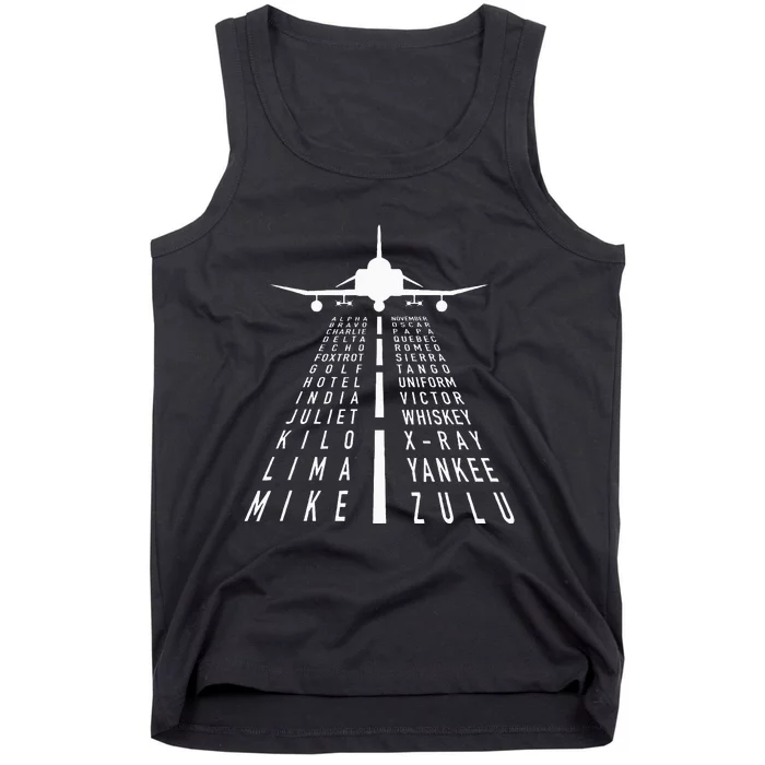 International Phonetic Alphabet With F4 Phantom Ii Tank Top