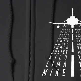 International Phonetic Alphabet With F4 Phantom Ii Full Zip Hoodie