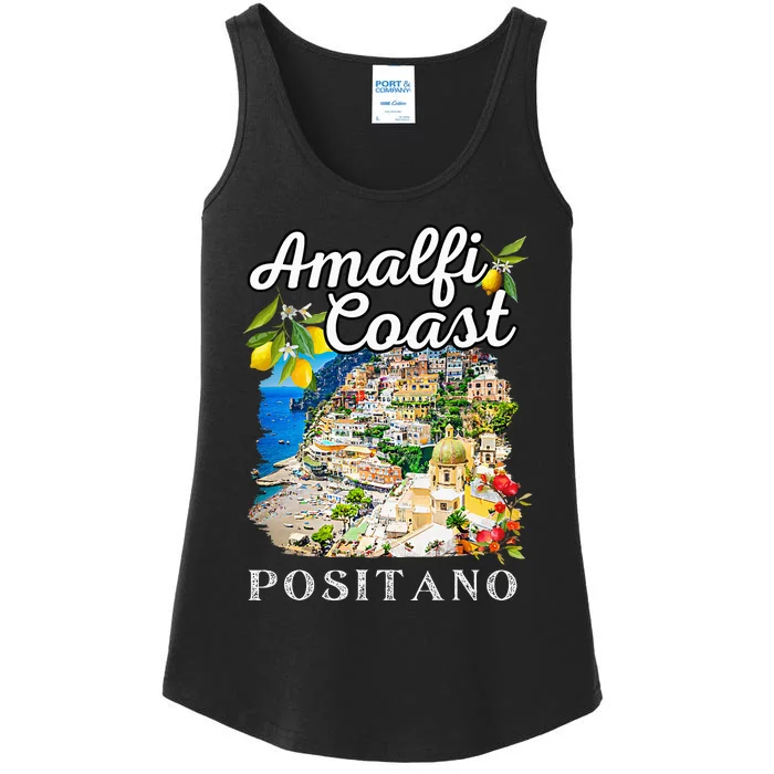 Italy Positano Amalfi Coast Positano Ladies Essential Tank