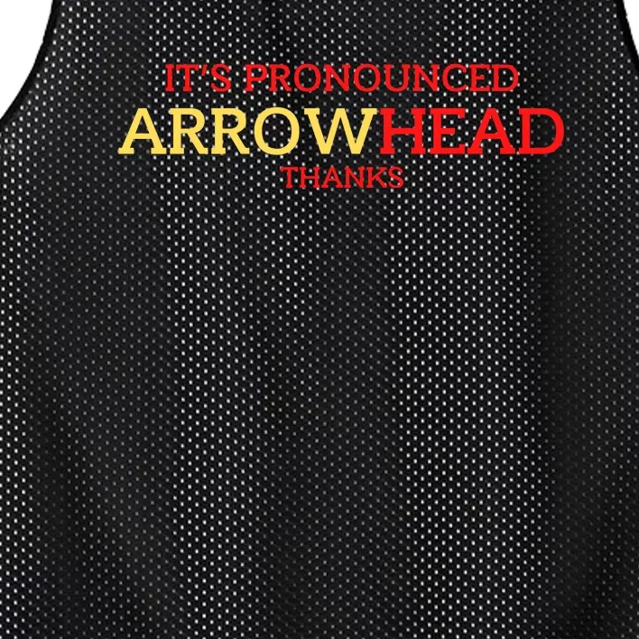 It’s Pronounced Arrowhead Thanks Mesh Reversible Basketball Jersey Tank