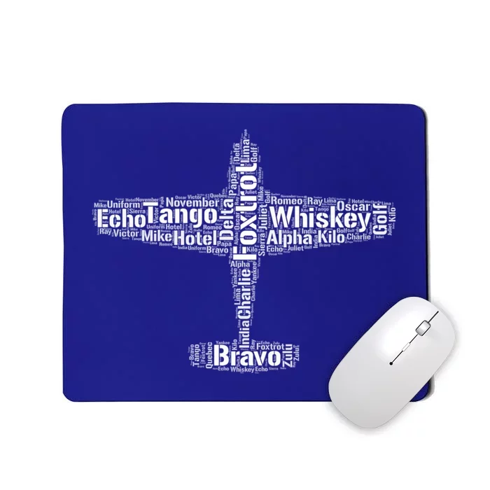 International Phonetic Alphatbet Airplane Pilots Christmas Gift Mousepad