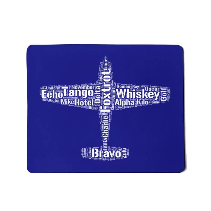 International Phonetic Alphatbet Airplane Pilots Christmas Gift Mousepad