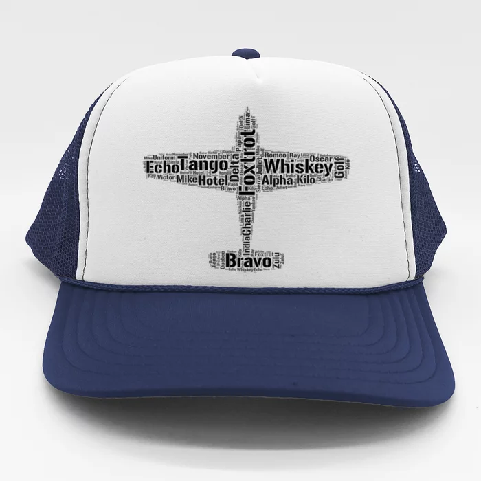 International Phonetic Alphatbet Airplane Pilots Christmas Gift Trucker Hat