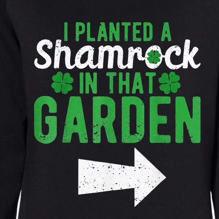 I Planted A Shamrock In That Garden Irish Pregnancy Baby Womens California Wash Sweatshirt