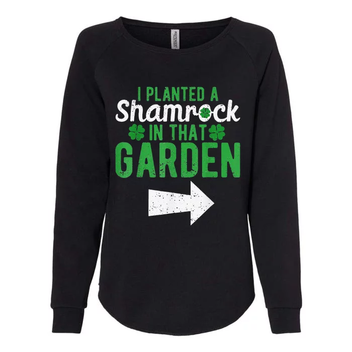 I Planted A Shamrock In That Garden Irish Pregnancy Baby Womens California Wash Sweatshirt