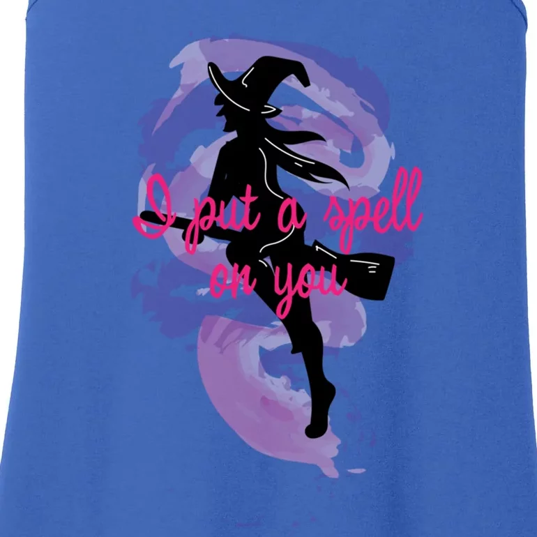 I Put A Spell On You Witch Sisters Halloween Quote Cute Gift Ladies Essential Tank