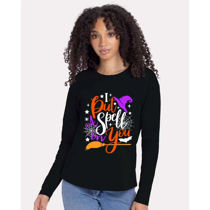 I Put A Spell On You Meaningful Gift Funny Witch Broom Halloween Gift Womens Cotton Relaxed Long Sleeve T-Shirt