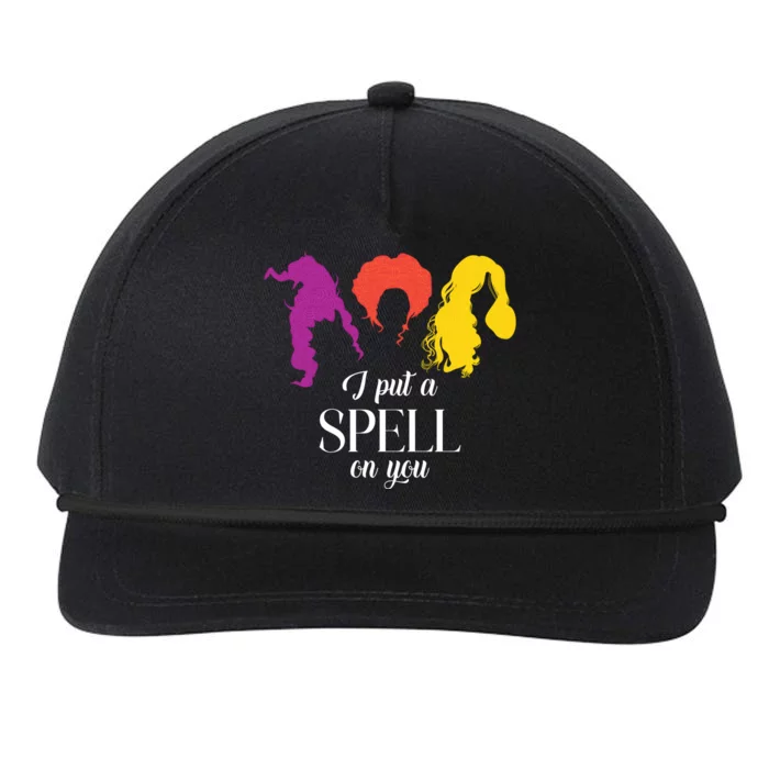 I Put A Spell On You Halloween Witch Snapback Five-Panel Rope Hat