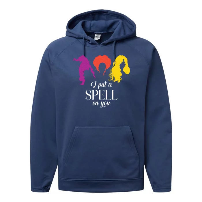 I Put A Spell On You Halloween Witch Performance Fleece Hoodie