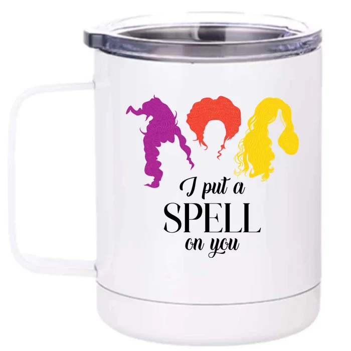 I Put A Spell On You Halloween Witch Front & Back 12oz Stainless Steel Tumbler Cup