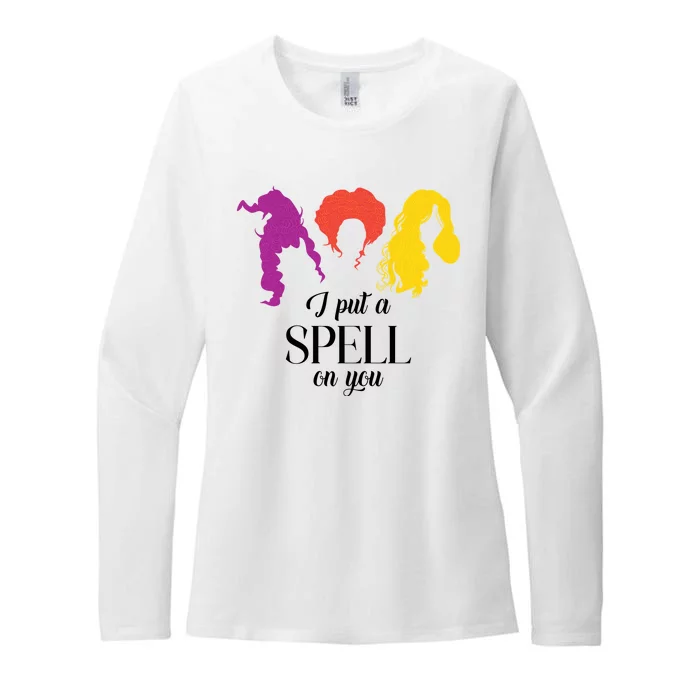 I Put A Spell On You Halloween Witch Womens CVC Long Sleeve Shirt